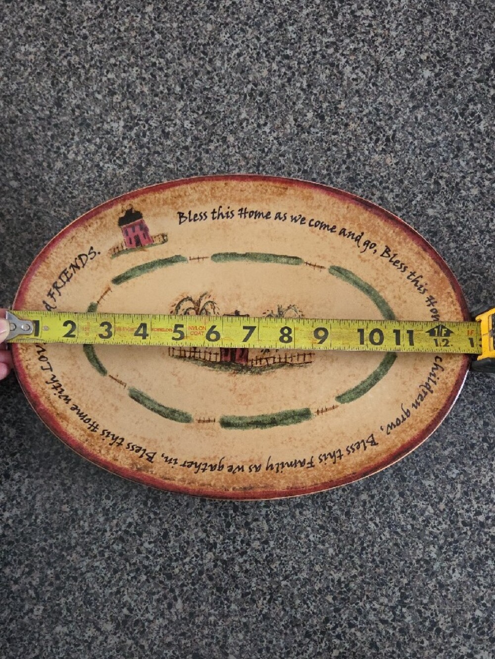 Set of 4 Rustic Family Decorative Plates - Neutral Brown & Cream - Picture 5 of 12
